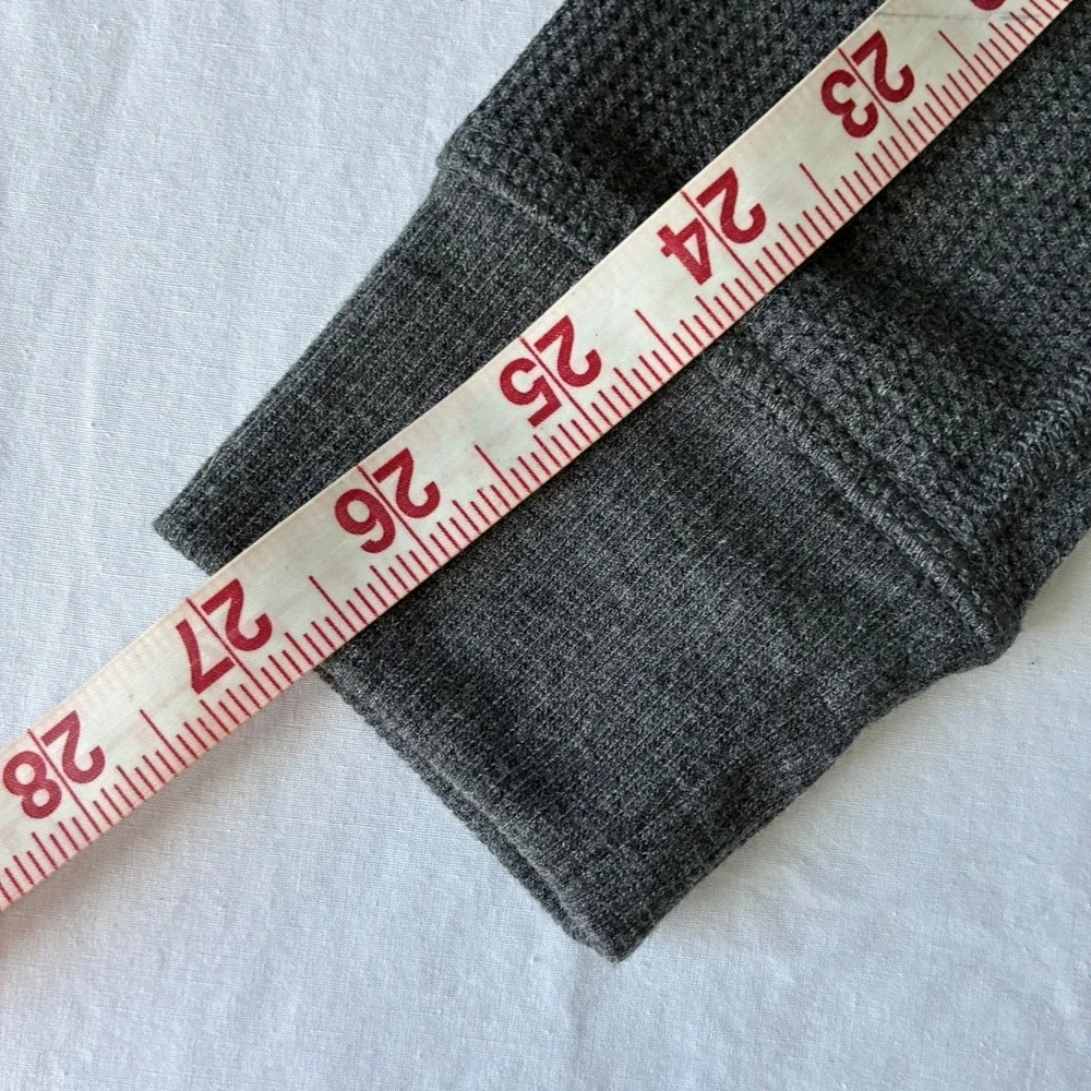 Climatesmart Cuddl Duds Mens Gray Waffle Knit Midweight Thermal Base Layer Top S